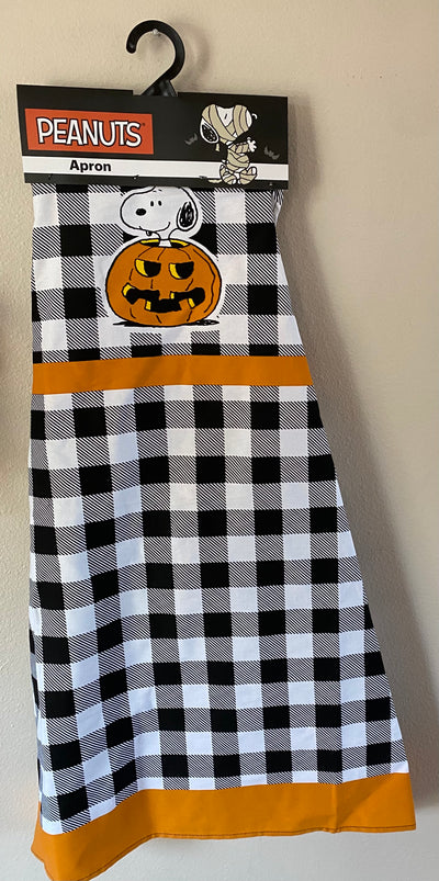 Peanuts Snoopy Halloween Pumpkin Adult Apron New with Tag