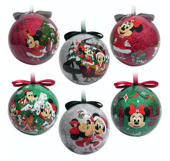 Disney 2020 Mickey Mouse and Friends Sketchbook Ball Ornament Set New with Box