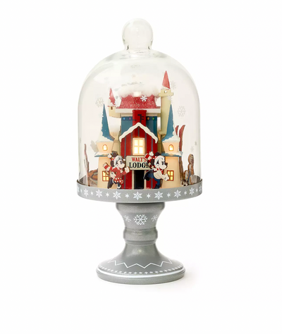 Disney Walt's Holiday Lodge Mickey Friends Holiday Christmas Light Up Dome New