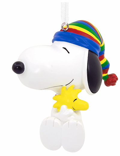 Hallmark Peanuts Snoopy Hugging Woodstock Christmas Ornament New With Box
