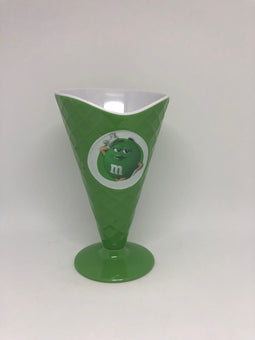 M&M's World Green Waffle Cone Cup New
