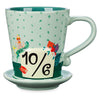 Disney Parks Alice in Wonderland Mad Hatter 10/6 Mad Tea Party Mug New