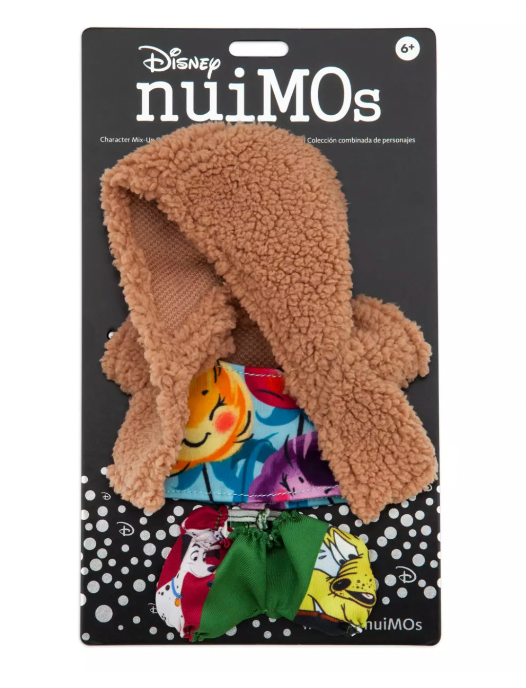 Disney NuiMOs Outfit Tank Top Shorts Character Art Beige Sherpa Hoodie New Card
