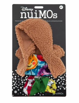 Disney NuiMOs Outfit Tank Top Shorts Character Art Beige Sherpa Hoodie New Card