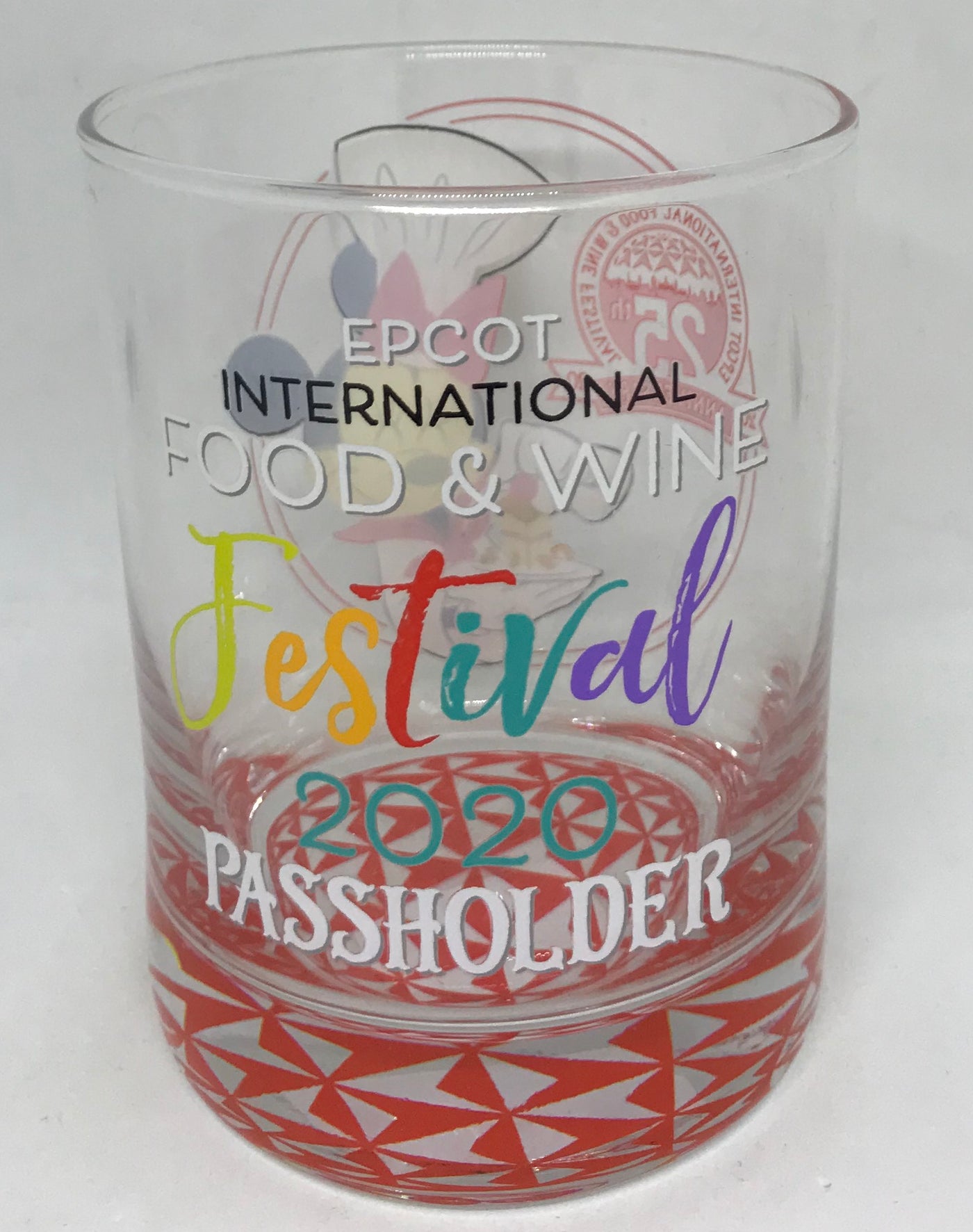 Disney 2020 25th Food and Wine Festival Minnie Mouse Chef Glass Passholder New