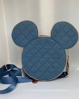 Disney Parks Mickey Mouse Icon Gold Pin Trading Crossbody New with Tag