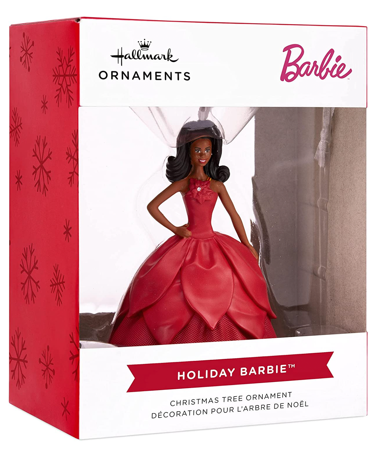 Hallmark Mattel Holiday Black Barbie 2022 Christmas Ornament New with Box