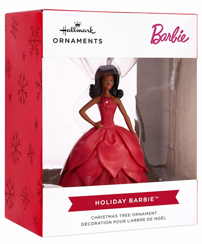 Hallmark Mattel Holiday Black Barbie 2022 Christmas Ornament New with Box