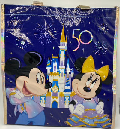 Disney Parks WDW 50th Magical Celebration Medium Reusable Tote Bag New