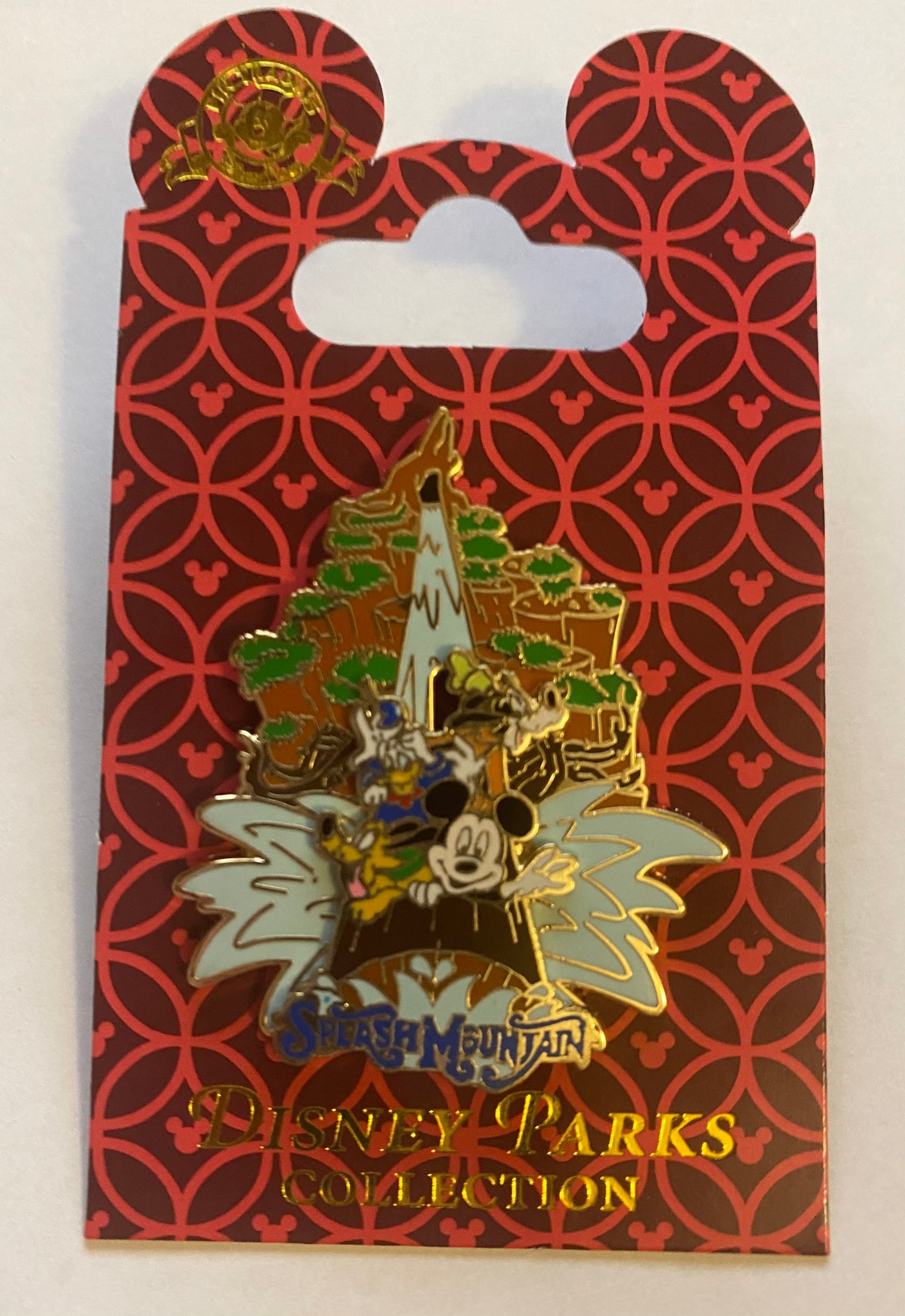 Disney Parks Mickey and Friends 30th Splash Mountain Slider Pin New with Card