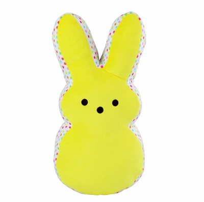 Peeps Easter Peep Bunny Yellow Dots Cotton Candy Scented 15in Plush New with Tag