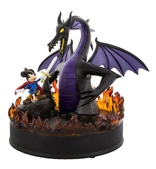 Disney Parks 25th Fantasmic Mickey & Dragon Large Figurine New with Box