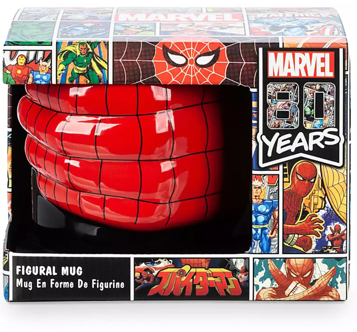 Disney Spider-Man Marvel 80th Anniversary Figural Mug Limited New with Box