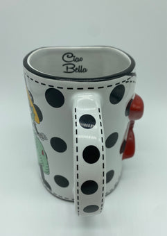 Disney Parks Italy Minnie Vespa Ciao Bella Purse Bow Coffee Mug New