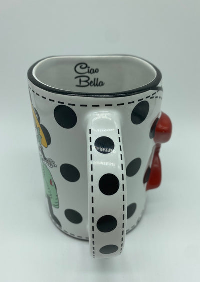 Disney Parks Italy Minnie Vespa Ciao Bella Purse Bow Coffee Mug New