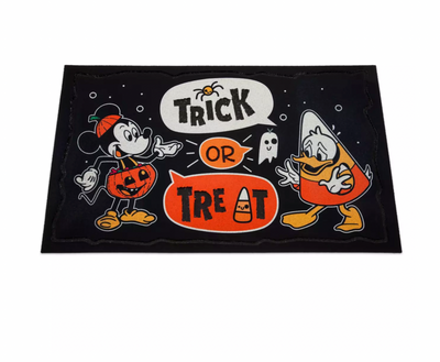 Disney Halloween Mickey and Donald Trick or Treat Door Mat New with Tag