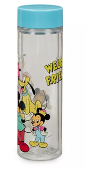 Disney Parks Mickey Mouse Friends ''Welcome Friends!'' Water Bottle New With Tag