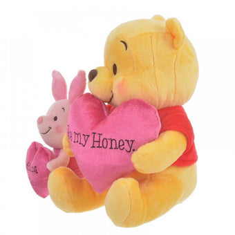Disney Store Japan Valentine Winnie the Pooh & Piglet Plush New with Tags