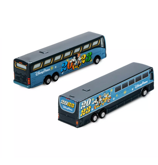 Disney Parks 2023 Mickey and Friends Die Cast Bus Set New with Card