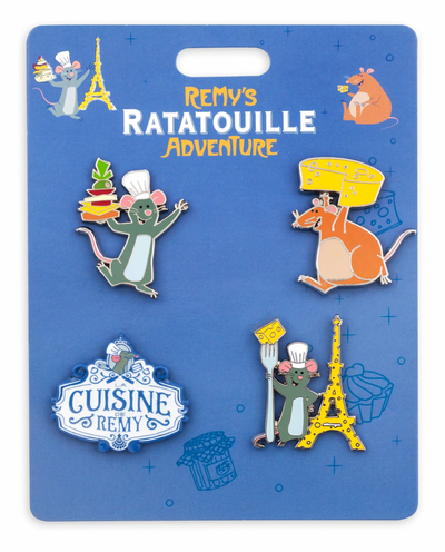 Disney Parks Remy Ratatouille Adventure Booster Pin Set New