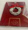 Lenox Jeweled Metal Wreath Christmas Ornament New with Card