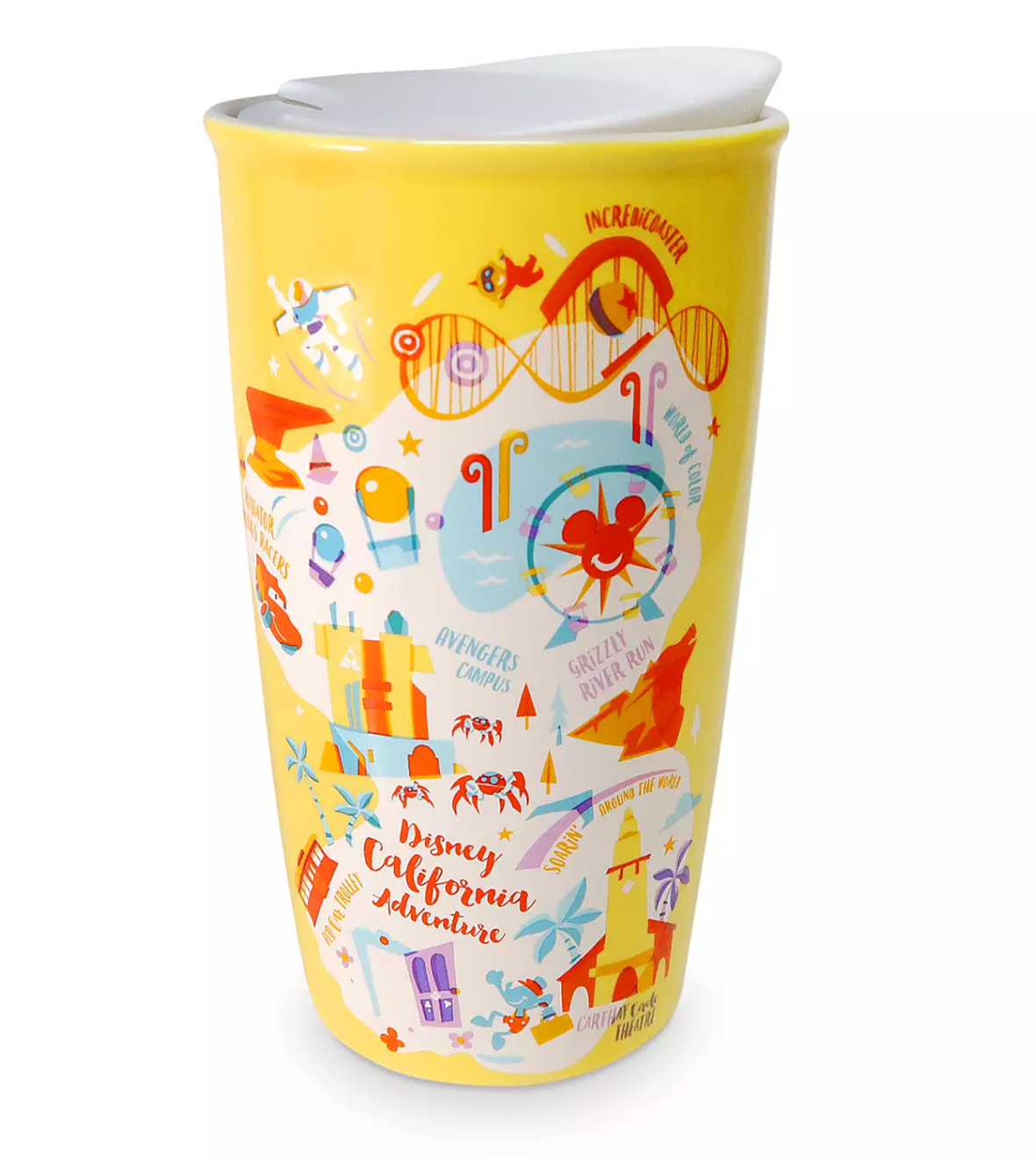 Disney Parks Starbucks California Adventure Attractions Map Coffee Tumbler New