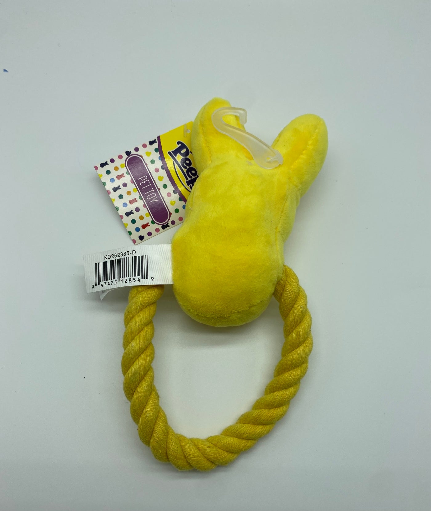 Peeps Easter Peep Yellow Bunny Pet Toy Rope Ring Plush New with Tag