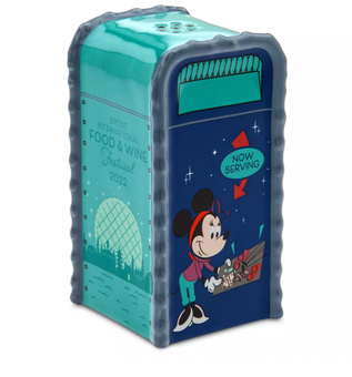Disney EPCOT Food & Wine 2022 Mickey Minnie Trash Can Salt or Pepper Shaker New