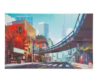 Disney Store Big Hero 6 Fold-up Illustrated Play Mat Play Set New with Box