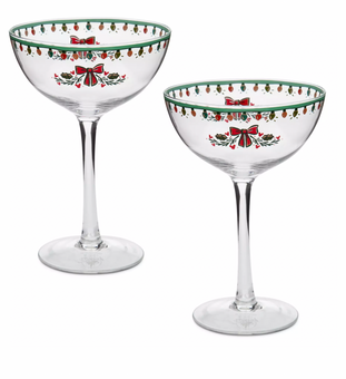 Disney Retro Mickey Icon Holiday Christmas Dessert Glass Set New with Box