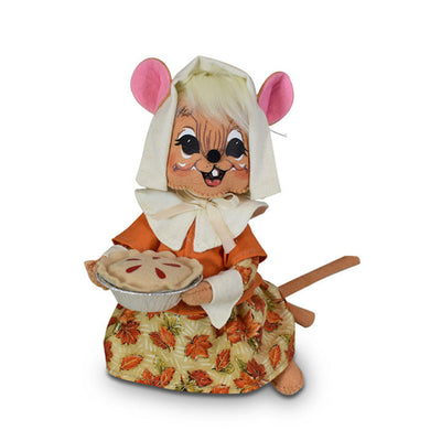 Annalee Dolls 2022 Thanksgiving Fall 8in Pilgrim Mouse with Pie Plush New w Tag