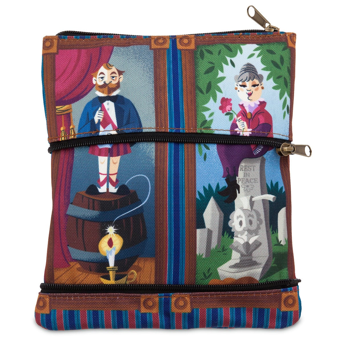 Disney Parks Stretch Paintings Haunted Mansion Zip Pouch New with Tags