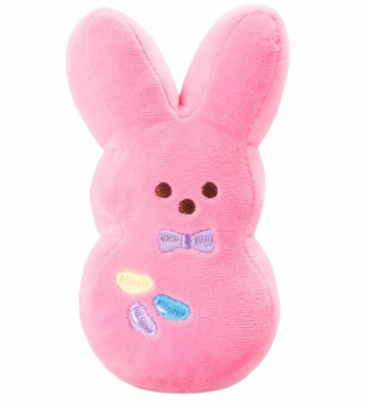 Peeps Easter Peep Pink Bunny Jelly Bean Belly Cotton Candy Scented Plush New Tag