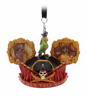 Disney Parks Pirates of the Caribbeant Ear Hat Christmas Ornament New with Tag
