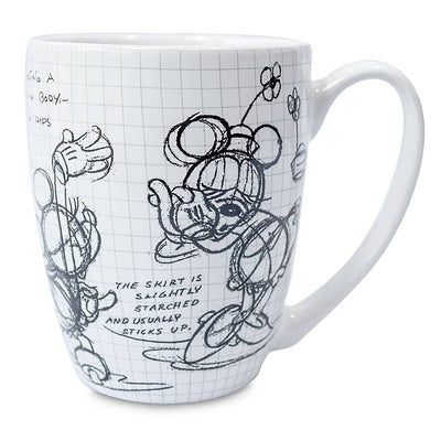 Disney Minnie Mouse Sketch and Animation Tips Mug New