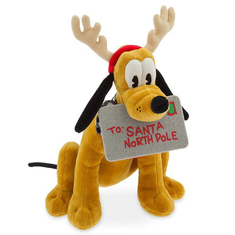 Disney Parks Yuletide Farmhouse Holiday Pluto 2019 Plush Medium New with Tags