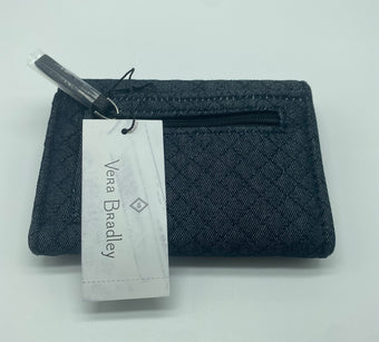 Vera Bradley RFID Riley Compact Wallet Denim Navy New with Tag