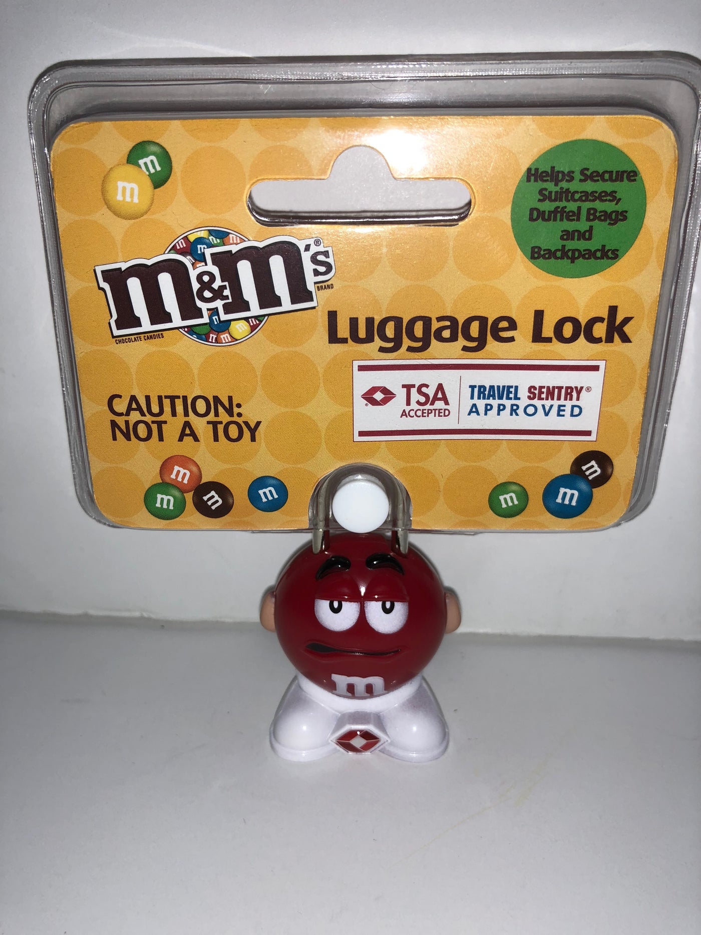 M&M's World Character Red Luggage Lock TSA Accepted New Sealed