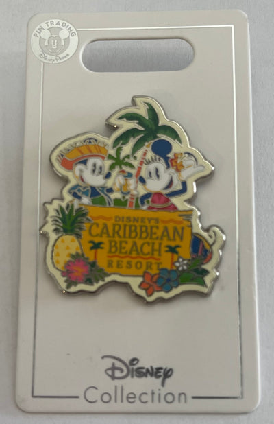 Disney Parks Caribbean Beach Resort Mickey Minnie Tropical Pradise Pin New