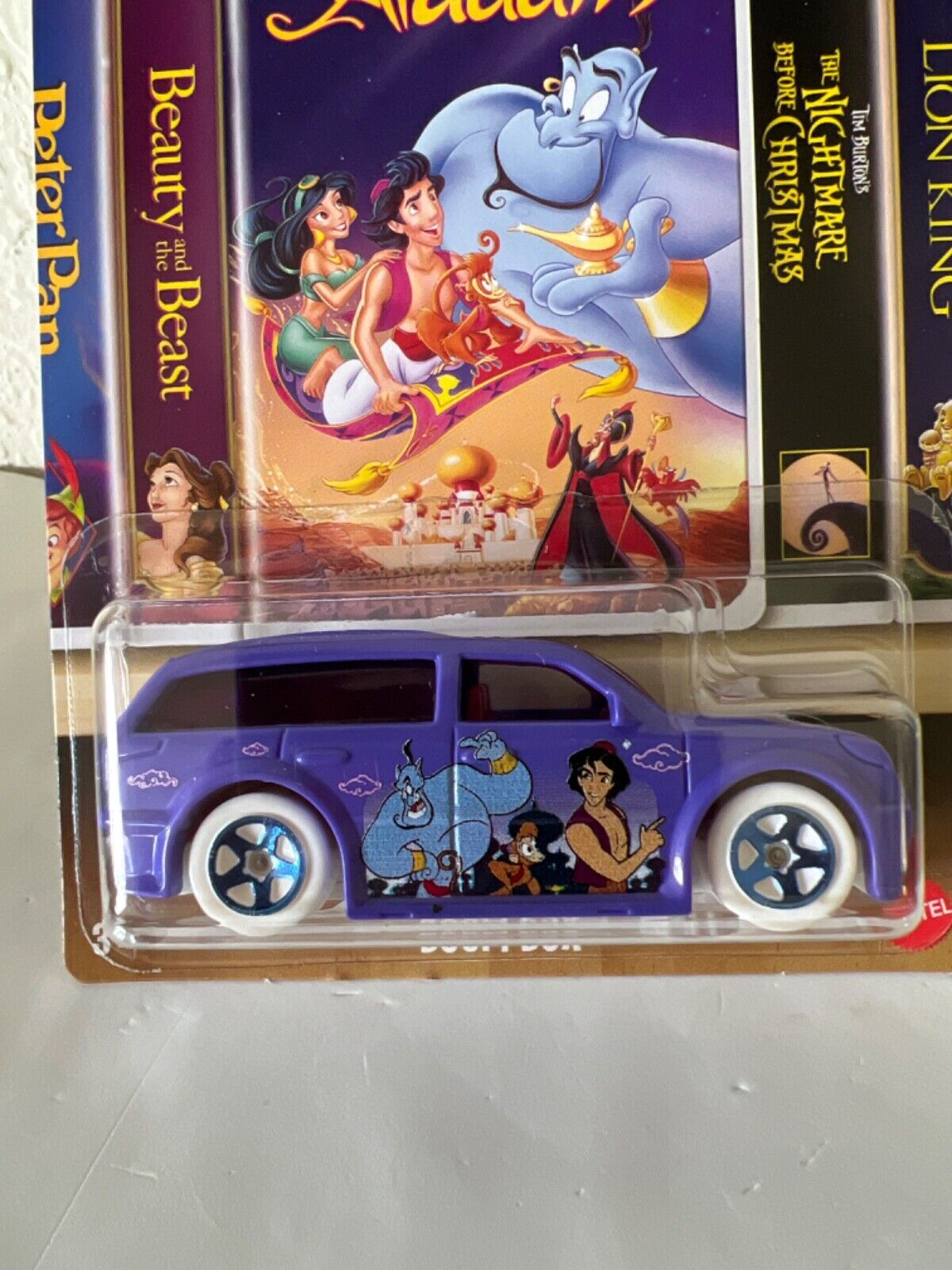 Hot Wheels Lot 4 Vhs Cover Disney Peter Pan Aladdin Beauty & Beast Lion King New