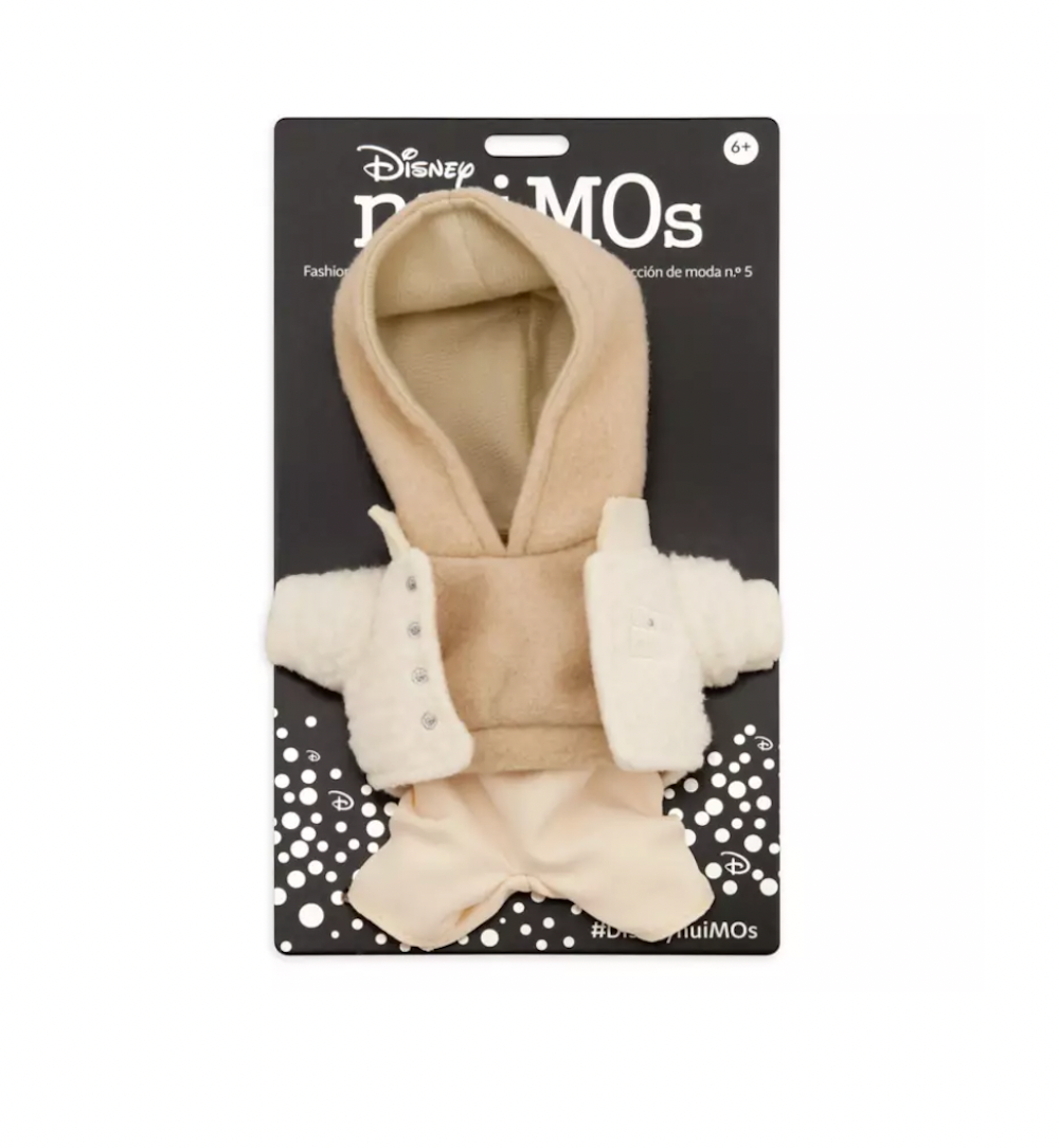 Disney NuiMOs Outfit Beige Sweatshirt w White Pants and Sherpa Jacket New Card