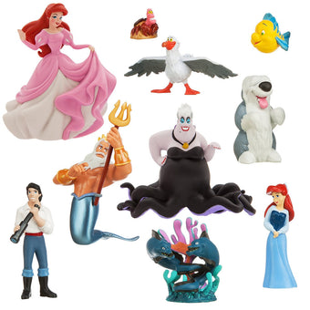 Disney Store The Little Mermaid Ariel Eric Deluxe Playset Cake Topper 9 Pcs New