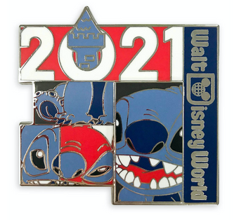 Disney Parks WDW 2021 Stitch Pin New with Card