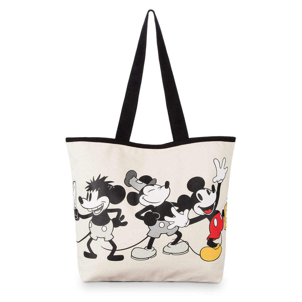 Disney Parks Mickey Mouse Through the Years Canvas Tote New with Tags