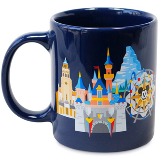 Disney Parks Disneyland Mickey Dad Blue Ceramic Coffee Mug New