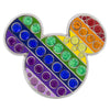Disney Parks Mickey Mouse Icon Rainbow Jeweled Pin New with Card