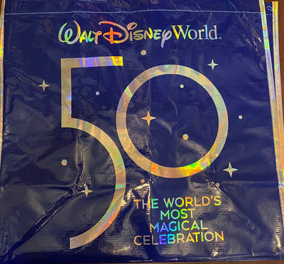 Disney Parks WDW 50th Magical Celebration Large Reusable Tote Bag New