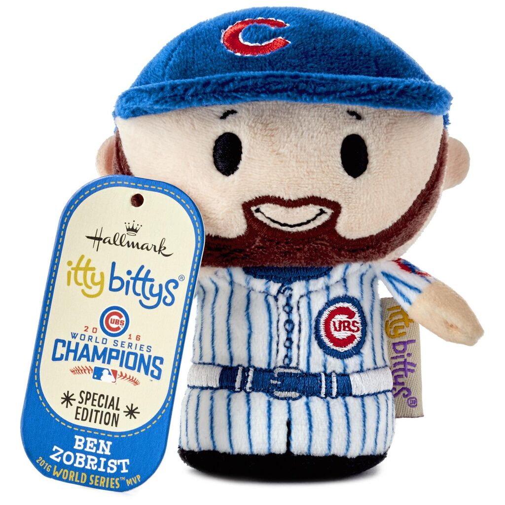Hallmark Chicago Cubs Ben Zobrist Limited Itty Bittys Plush New with Tag