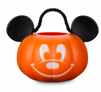 Disney Halloween Mickey Jack-o'-Lantern Pumpkin Light Up Treat Bucket New Tag
