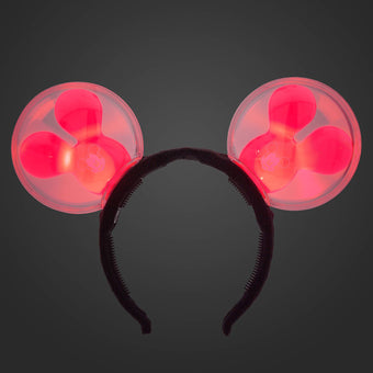 Disney Parks Minnie Mouse Best Day Ever Ear Headband Light Up Red Mickey Balloon